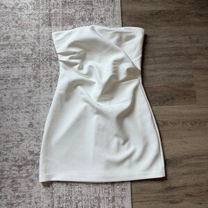 Zara Strapless Cream Dress